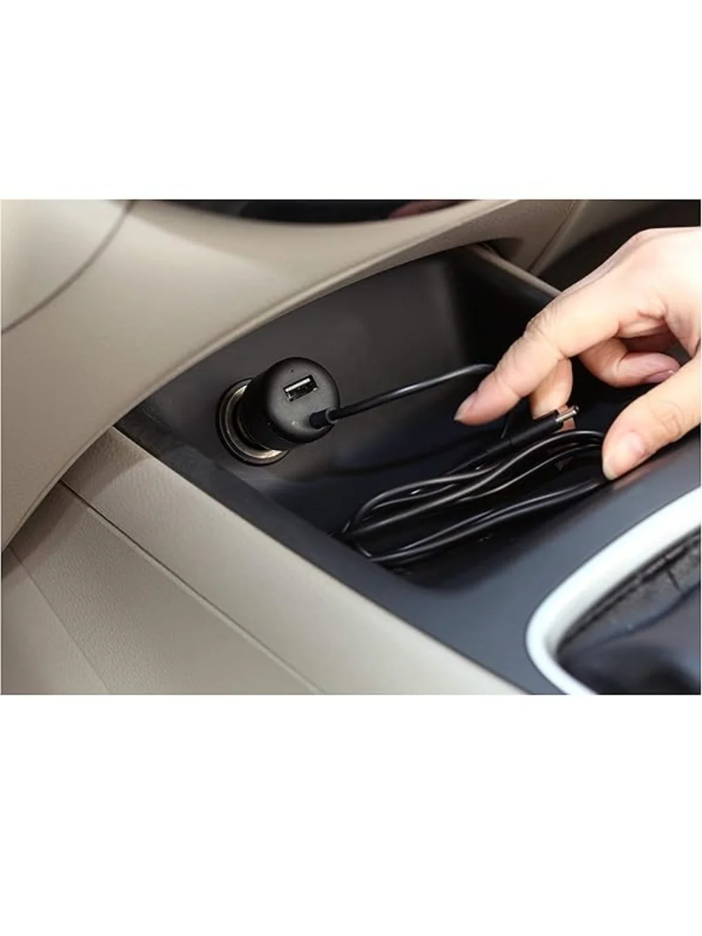 AmazonBasics USB-C Car Charger with USB-A Port - Black